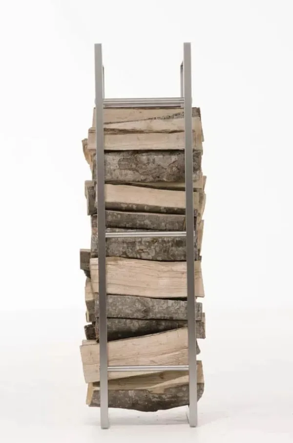 Sale Keri Handcrafted Stainless Steel Firewood Rack Indoor, 25x60x100 cm Tillbehör Till Vedeldade Kaminer & Öppna Spisar