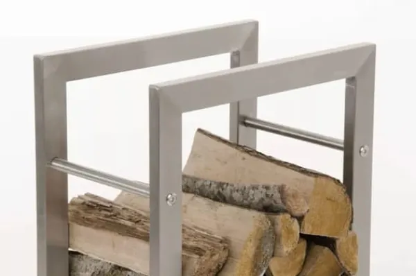 Sale Keri Handcrafted Stainless Steel Firewood Rack Indoor, 25x60x100 cm Tillbehör Till Vedeldade Kaminer & Öppna Spisar