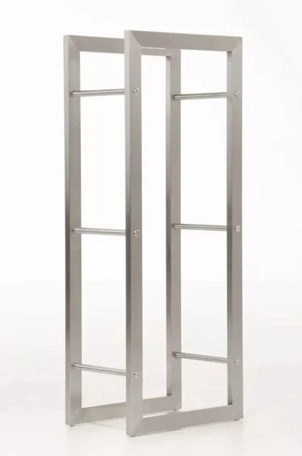 Sale Keri Handcrafted Stainless Steel Firewood Rack Indoor, 25x60x100 cm Tillbehör Till Vedeldade Kaminer & Öppna Spisar