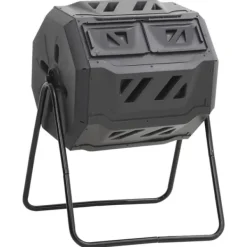 Kompostlåda för trädgården svart 73x64x95 cm 160 L - Kompostbehållare - Kompostlåda - Home & Living