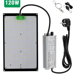 Discount LED Växtlampa, Full Spektrum, Dimbara Ljusstyrka,120W Kit För Växt- & Örtplantering