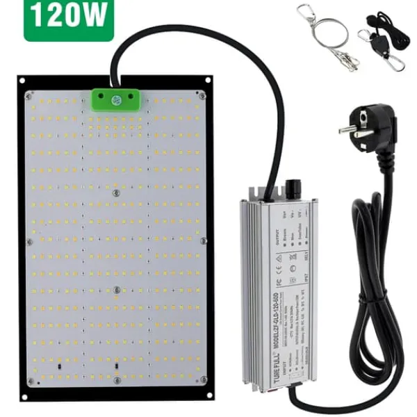 Discount LED Växtlampa, Full Spektrum, Dimbara Ljusstyrka,120W Kit För Växt- & Örtplantering