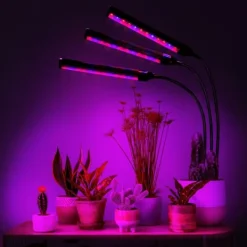 LED-växtlampa 72 dioder TIMER 25 W hemmaodling utan nätadapter