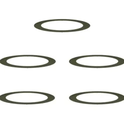 vidaXL lämplig för Flat Trädringar 5 pcs Olivgrön Ø90 / 120 cm Stål