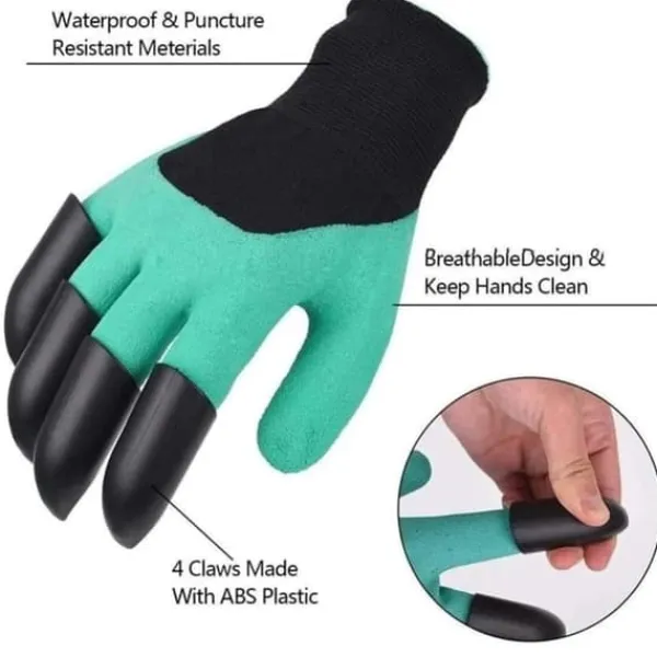 Sale Lollanda Trädgårdshandskar med Klor/Handskar med Klor - Punkteringssäkra, Latex, för Grävning och Planterin Trädgårdsverktyg