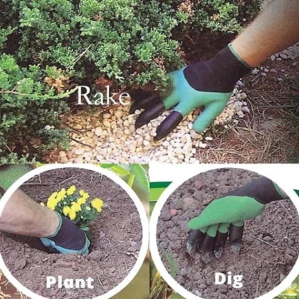 Sale Lollanda Trädgårdshandskar med Klor/Handskar med Klor - Punkteringssäkra, Latex, för Grävning och Planterin Trädgårdsverktyg
