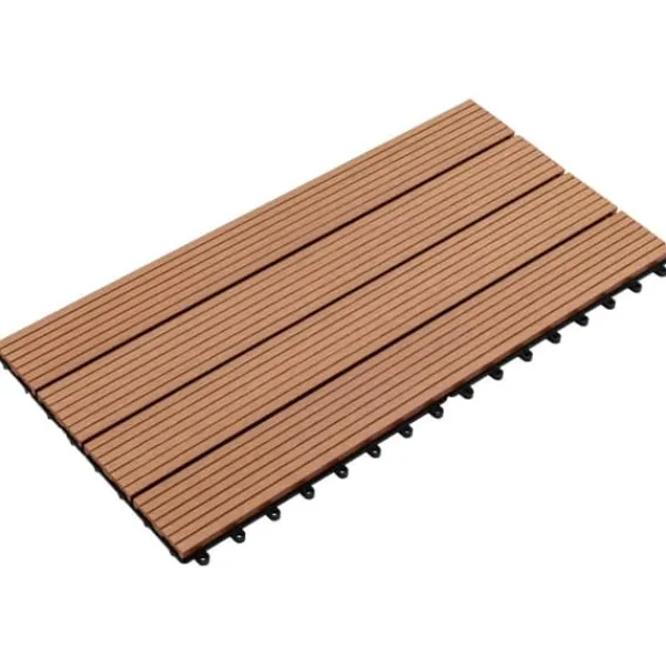 New Markplattor WPC 60x30 cm 6 st 1 m² brun - Markplatta - Markplattor - Home & Living Trädgårdsprydnader