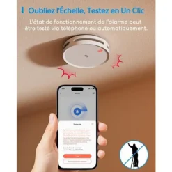Best Meross Matter Ansluten Rökdetektor med Wi-Fi Larm och Dubbel Optisk Sensor Rök- & Koloxiddetektorer