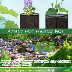 Hot Mesh Aquatic Plant Pot - Set om 4 för vattenträdgårdar Round shape Vattenväxter