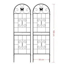 Metallgaller 2-pack för klätterväxter, stöd för krukväxter, husväxter, blommor, grönsaker & trädgårdsdekoration inne/ute