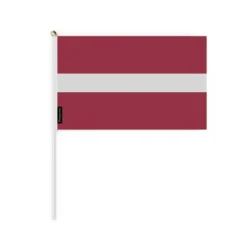 Best Miniatyrflagga - Flerfärgad - Lettland - 30 x 45 cm - 50 stycken - Hållbar polyester Flaggor & Vindstrutar