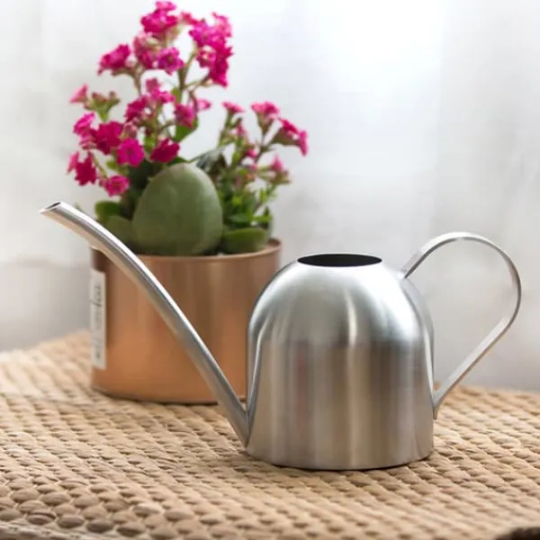 New 500ml rostfritt stål inomhus utomhus vattenkanna trädgård växt blomma lång pip vattenkanna Bevattning