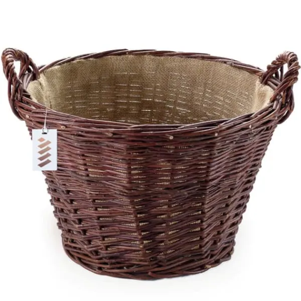 New Mörk rottingkorg för skörd av frukt, grönsaker, potatis, blomkruka, rökballong, 60 cm, utan insats Trädgårdskorgar
