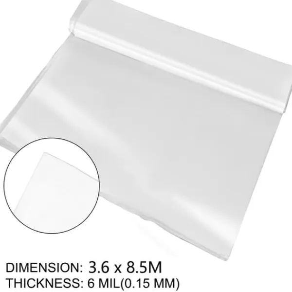 Online 3,6Mx8,5Mx0,15MM polyeten växthusfilm, utmärkt styrka och seghet, UV-beständig, lång livslängd, lätt att göra-det-själv Växthus