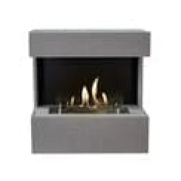 New Nova BC bioetanol väggspis - Betongutseende - 2 KW värme Öppna Spisar