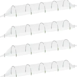 New Nättunnlar 4 st - Glasfiber och PP för växtskydd | Storlek: 1,5x5 m Växthus