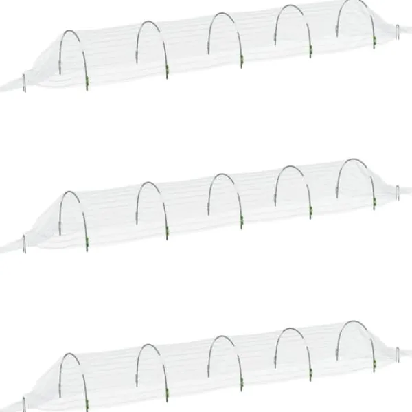 Sale Nättunnlar 3 st 1,5x5 m glasfiber och PP Växthus