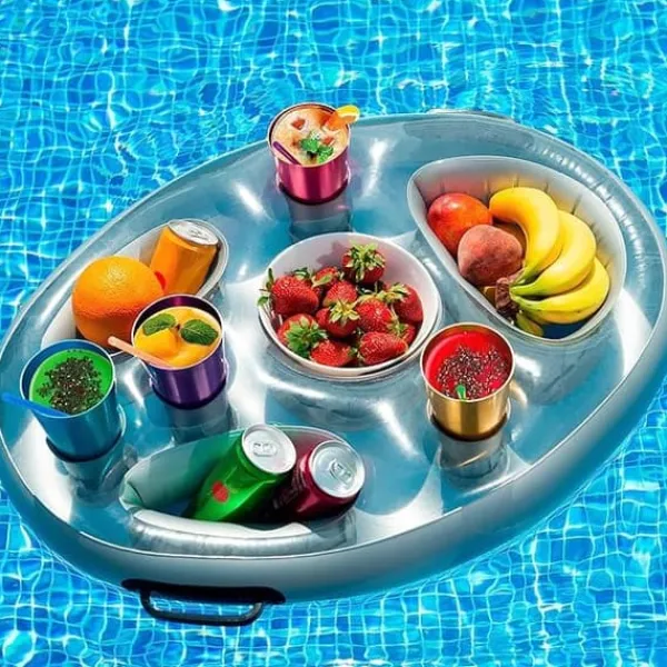 Hot OBOSOE Inflatable Drink Holder för Pool och Badkar – Flytande matbricka,Perfekt för Sommarens Pooltillbehör Pool- & Spatillbehör