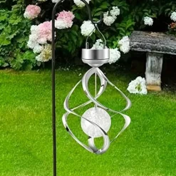 Outlet OBOSOE Solcellsdrivet Vindspel & Lykta - Auto Färgbyte, Väderbeständig LED Utomhusdekoration till Trädgård, Halloween Vinddekoration