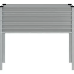 vidaXL Odlingslåda grå 100x45x90 cm stål