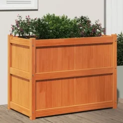 vidaXL Odlingslåda vaxbrun 90x50x70 cm massiv furu