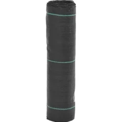 vidaXL Ogräsmatta svart 0,5x150 m PP