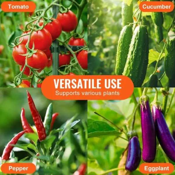 6-pack tomatburar, 48" stödbur för tomatplantor, hållbar trädgårdslösning, lätt att installera