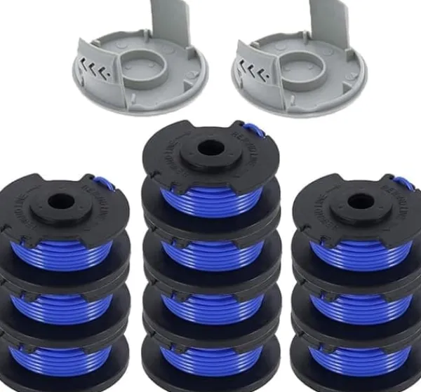 Outlet 8-pack trimmerspolar med trimmertråd och lock RYOBI grästrimmer Trädgårdsmaskiner