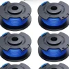 Clearance 6-Pack trimmerspolar med trimmertråd och lock RYOBI grästrimmer Trädgårdsmaskiner