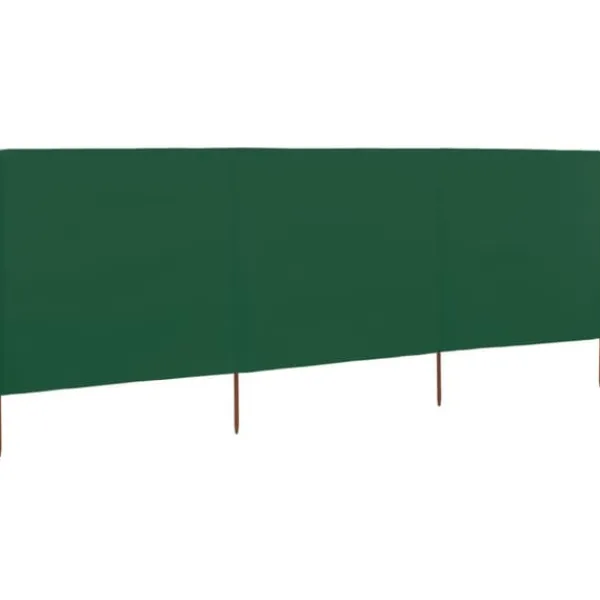 Hot 3-panelers vindskydd i högkvalitativt tyg | Färg: Grön | Storlek: 400x160 cm Vinddekoration