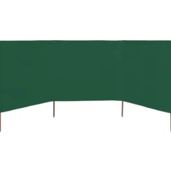 Hot 3-panelers vindskydd i högkvalitativt tyg | Färg: Grön | Storlek: 400x160 cm Vinddekoration