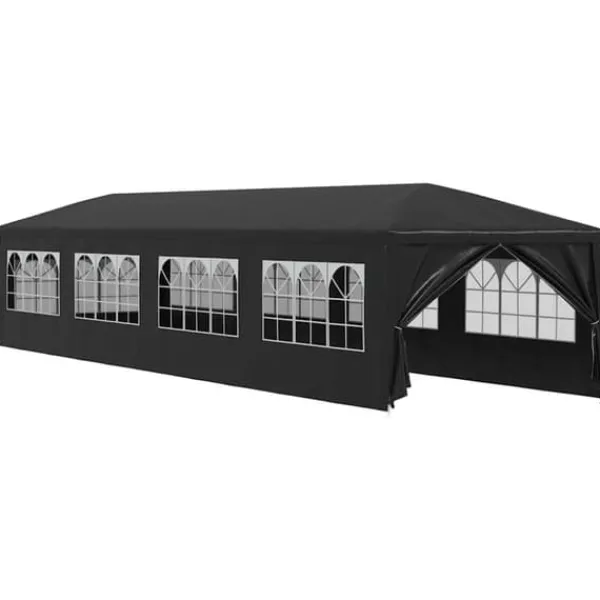 Partytält 3x12 m antracit - UV- och vattenbeständigt | Färg: Antracit | Storlek: 3x12 m