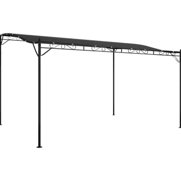 Outlet Paviljong antracit 4x3 m – Vattenbeständig Polyester med Stålram | Färg: Antracit | Storlek: 4x3 m Tält & Lusthus