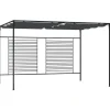 vidaXL Paviljong med infällbart tak 4x3x2,3 m gräddvit 180 g/m²