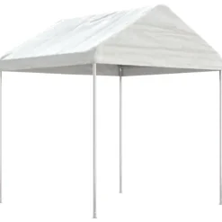 Clearance Paviljong med tak vit 13,38x2,28x2,69 m polyeten Tält & Lusthus