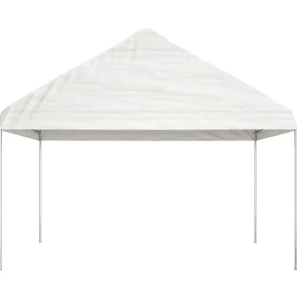 vidaXL Paviljong med tak vit 15,61x4,08x3,22 m polyeten