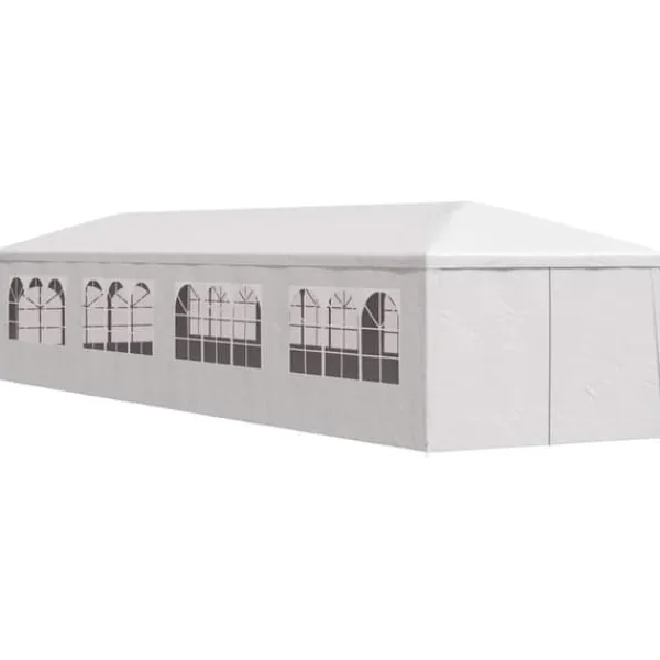 Paviljong 3x12 m vit - Partytält med sidopaneler | Färg: Vit | Storlek: 3x12 m Tält & Lusthus
