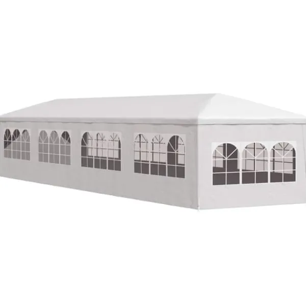 Paviljong 3x12 m vit - Partytält med sidopaneler | Färg: Vit | Storlek: 3x12 m Tält & Lusthus