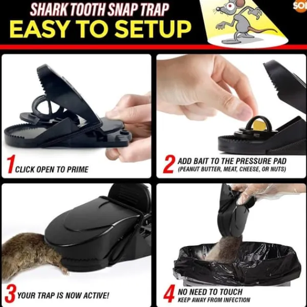 Hot 6pk Mouse Traps | Heavy Duty Mice Snap Catcher Rodent Mice Reusable Pest Control Skadedjursfällor