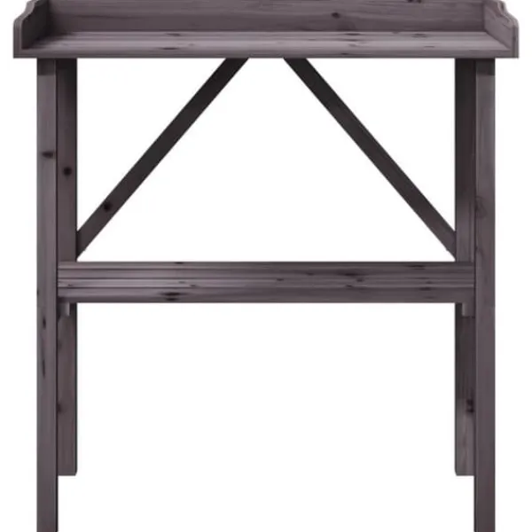 Online Planteringsbord - - 78x38x82,5 cm - Furu - Grå - Trädgårdsmöbel Planteringsbänkar