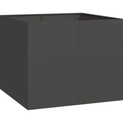Clearance Planteringskärl svart 100x100x80 cm stål Krukor & Växtbehållare