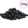 Online Polerad småsten 25 kg svart 2-5 cm Trädgårdsstenar & Klivstenar
