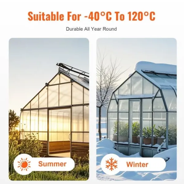 Polykarbonat växthuspaneler 15-pack, 2' x 4', takplåtar, hållbara och energieffektiva, perfekt för växthus och utomhusutrustning