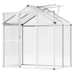 Best Polykarbonatväxthus 6x4 Ft, Utomhus Walk-in Växthus, För Trädgårdsanvändning Växthus