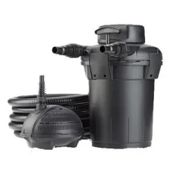 New PONTEC PondoPress Set 5000 Tryckfilter - Garanterat klart vatten - 1500 l/h - Svart - Filtreringsblock Fontäner & Dammar