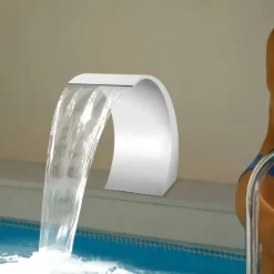 Best Poolvattenfall - Vattenfallblad - Metall - Kaskadeffekt - För Swimmingpool - Silver Fontäner & Dammar