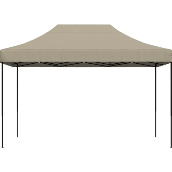 Pop-Up hopfällbart partytält 410x279x315 cm taupe Tält & Lusthus