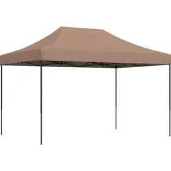 Pop-Up hopfällbart partytält 410x279x315 cm brun Tält & Lusthus