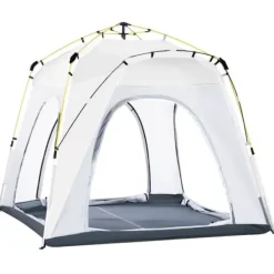 Pop-up kupoltält 4 pers, lätt & stabilt, UV50+, krokar, dörr/fönster, 1000 mm vattenpelare