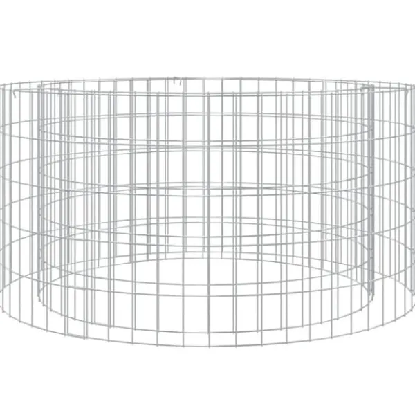 Öppna spisar - Living Gabion för eldstad Ø 100 cm galvaniserat järn